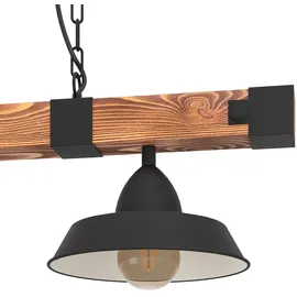 EGLO Oldbury 3-flg. 118 cm rund schwarz/braun