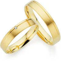 Trauring PHÖNIX "Schmuck Geschenk Gold 333 Ehering LIEBE versch. Varianten" Fingerringe Gr. 56, ohne Brillant, Gelbgold 333, 4,0mm, goldfarben (gelbgoldfarben) Made in Germany, wahlweise mit oder ohne Brillant