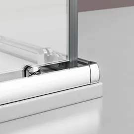 Bernstein EX506 Eckdusche mit Schiebetür 80 x 195 cm Silber Nano Echtglas
