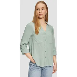 QS Hemdbluse mit Turn-Up Ärmeln grün 36