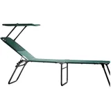 Fiam Dreibeinliege, Grün, Alu, Metall, Textil, 58x42x190 cm, wetterfest, UV-beständig, klappbar, Gartenmöbel, Gartenliegen