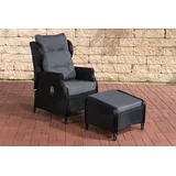 CLP Breno Gartensessel 55 x 70 x 106 cm schwarz 1 St.