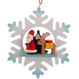 Christian Ulbricht Baumbehang Schneeflocke Weihnachtsmann mit Rentier