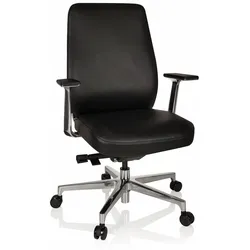 hjh OFFICE Luxus Chefsessel VERMONT Leder mit Armlehnen