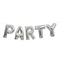 Folienballon Buchstabengirlande Party silber