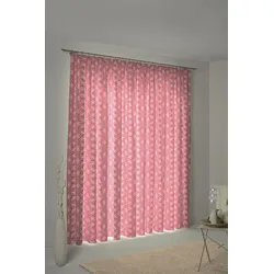 Vorhang ADAM "Retro Floret" Gr. 1, pink, B:145cm H:145cm, Jacquard, Baumwolle (Bio-Baumwolle), Gardinen