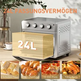 Homcom Mini Backofen Silber