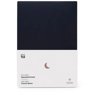 Blumtal Spannbettlaken Jersey-Baumwolle 140 x 200 cm Blau