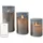Intirilife LED Kerzen 3 St. grau