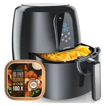 Arendo Heißluftfritteuse XXL Airfryer 5,2 L schwarz