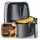 Arendo Heißluftfritteuse XXL Airfryer 5,2 L schwarz