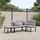 vidaXL Gartenbank-Set 3-tlg. 63 x 78 x 63 cm Schwarz