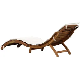vidaXL Sonnenliege 95 x 60 x 24 cm Cremeweiß