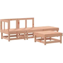 vidaXL 4-tlg. Garten-Lounge-Set Massivholz Douglasie