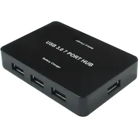 Value Desktop Hub (Micro USB, 7 Ports), Dockingstation + USB Hub, Schwarz