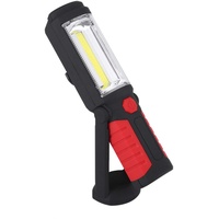 LED-Handtaschenlampen, wiederaufladbare LED-Arbeitsleuchte Mehrzweck-Taschenlampe mit Magnetständer, klappbarer LED-Arbeitsleuchte, für Heimarbeit(rot)