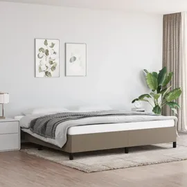 vidaXL Bettgestell 200 x 200 cm Taupe