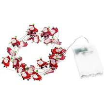 LINDBY LED-Lichterkette Batterie 3 m Rot