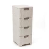 Curver Regal mit 4 Schubladen STYLE cremig