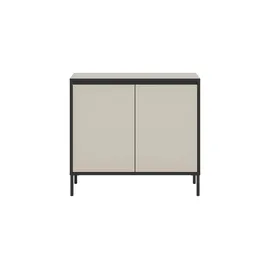 xonox Kommode Tron 92 x 83 x 38 cm Kaschmirgrau Nachbildung / Schwarz