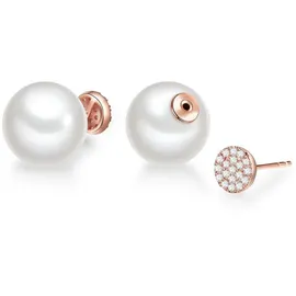 Lulu & Jane Ohrstecker-Set AV184 roségold/weiß 19,8