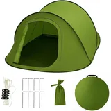 Selbstaufbau-Zelt Pop-Up für 1–2 Personen für den Strand Camping Grün