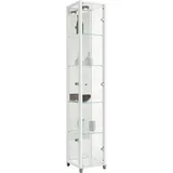 fif möbel Vitrine OPTIMA Standvitrine/Glasvitrine 1x Glastür,perfekt für Sammler,Sammlervitrine weiß