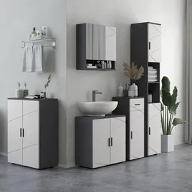 kleankin Spiegelschrank 17 cm grau