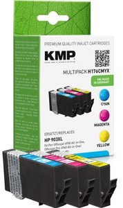 kompatibel für HP 903XL Value Pack 1CC20AE 3-farbig KMP H176CMYX Druckerpatronen
