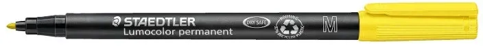 Lumocolor? permanent M gelber Marker mittel 1,0mm, permanente Universaltinte