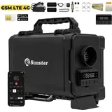 Diesel Luftstandheizung - 8 kW 12V/DC & AC110–240V - LTE 4G Fernsteuerung - LCD-Thermostat - Heizen & Lüften - 20–25 m2 - 6 L Tank - Rot - Rot