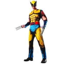Rubie ́s Kostüm Comic Wolverine, Gepolstertes Marvel Superheldenkostüm im Comic-Stil gelb S-M