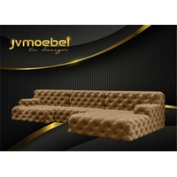 JVmoebel Ecksofa, Chesterfield U-Form Ecksofa Couch Design Polster Textil Garnitur braun