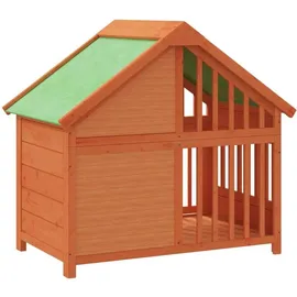 vidaXL Hundehütte Braun 96x60,5x87 cm Massivholz Kiefer