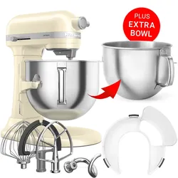 KitchenAid Küchenmaschine Artisan 6,6L Creme PLUS Zusatz-Schüssel