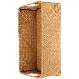 Hemobllo Rechteckiger Aufbewahrungskorb Seegras Gewebt Mit Griffen Vielseitiger Organizer Für Haushalt Und Dekoration