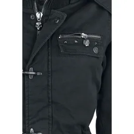Rock Rebel by EMP Damen schwarze Winterjacke mit Nieten 4XL - 4XL