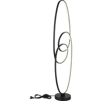 GLOBO LED-Stehlampe Spira Alu, Eisen, Stahl & Metall Schwarz