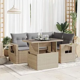 vidaXL Garten-Lounge-Set 5-tlg. beige