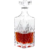 Intirilife edle Whiskey Karaffe - Füllmenge 800 ml - Decanter für Rum, Vodka, Scotch und vieles mehr