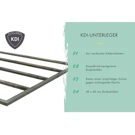Karibu Gartenhaus 3,03 x 1,87 m Natur