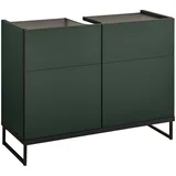 MID.YOU Waschbeckenunterschrank Grün, Schwarz, Holzwerkstoff, 80x59.4x31 cm, stehend, Badezimmer, Badezimmerschränke, Waschbeckenunterschränke
