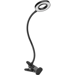 Clip-on-Schreibtischlampe für Tattoo-Nagelkunst, Lesen, Schönheit, Make-up, Tischlampe, Leselampe, Augenschutz schwarz