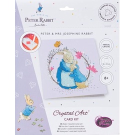Craft Buddy Crystal Art Card Kit - Peter & Mrs. Josephine Rabbit, CCK-PRBT05