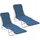 vidaXL Klappliege 2 Stk. Stahl und Stoff 200 x 60 x 80 cm Blau