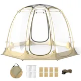 Transparentes Pop-up Bubble Zelt 265x265 cm 630° Panorama für 5-6 Personen