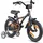 PROMETHEUS BICYCLES Kinderfahrrad 14 Zoll ab 4 Jahre mit Stützräder und Rücktritt SCHWARZ|SCHWARZ|orange 14"