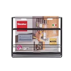 Metaltex Gewürzregal In & Out 6 x 28 x 22 cm Schwarz