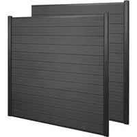 MCW Windschutz Savoie 375 x 180 cm grau WPC 2 St.
