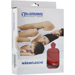 Wärmflasche mit Bezug rot 2 l